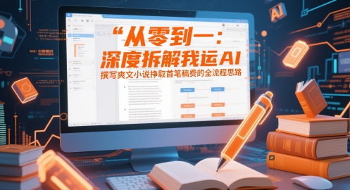 从零到一：深度拆解我运用AI撰写爽文小说挣取首笔稿费的全流程思路