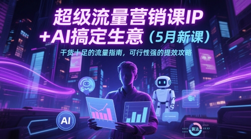 超级流量营销课IP+AI搞定生意（5月新课）干货十足的流量指南，可行性强的提效攻略