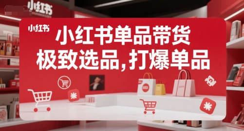 小红书单品带货，极致选品，打爆单品（更新）