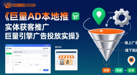 巨量AD本地推实体获客推广，巨量引擎广告投放实操