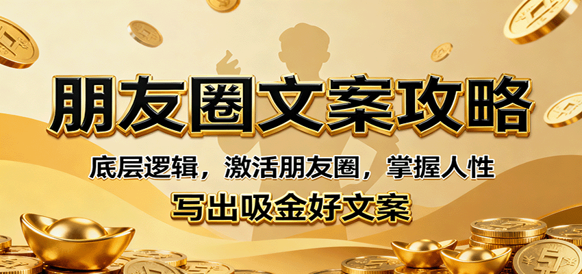 朋友圈文案攻略：底层逻辑，激活朋友圈，掌握人性，写出吸金好文案