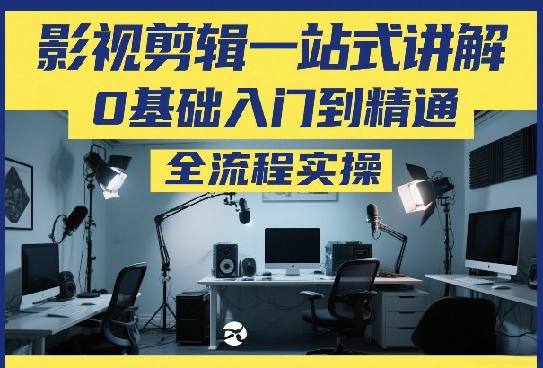 影视剪辑一站式讲解，0基础入门到精通，全流程实操