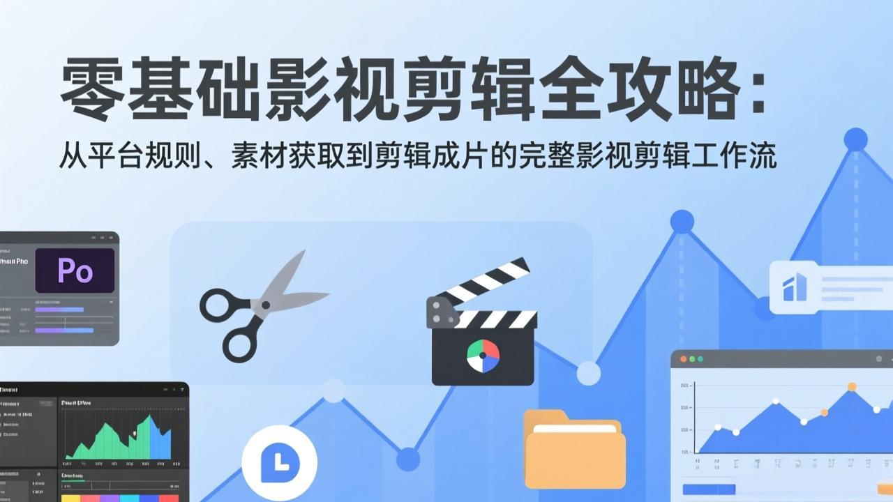 零基础影视剪辑全攻略：从平台规则、素材获取到剪辑成片的完整影视剪辑工作流